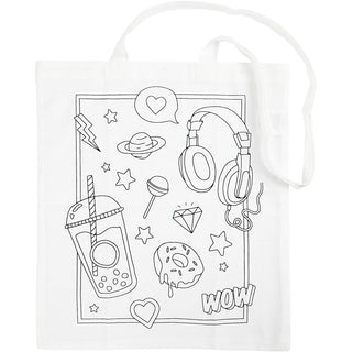 Tote bag, size 38x42 cm, 130 g, white, 1 pc