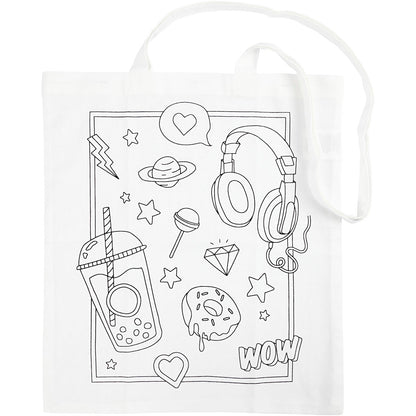 Tote bag, size 38x42 cm, 130 g, white, 1 pc