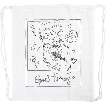 Gym bag, size 37x41 cm, 130 g, white, 1 pc