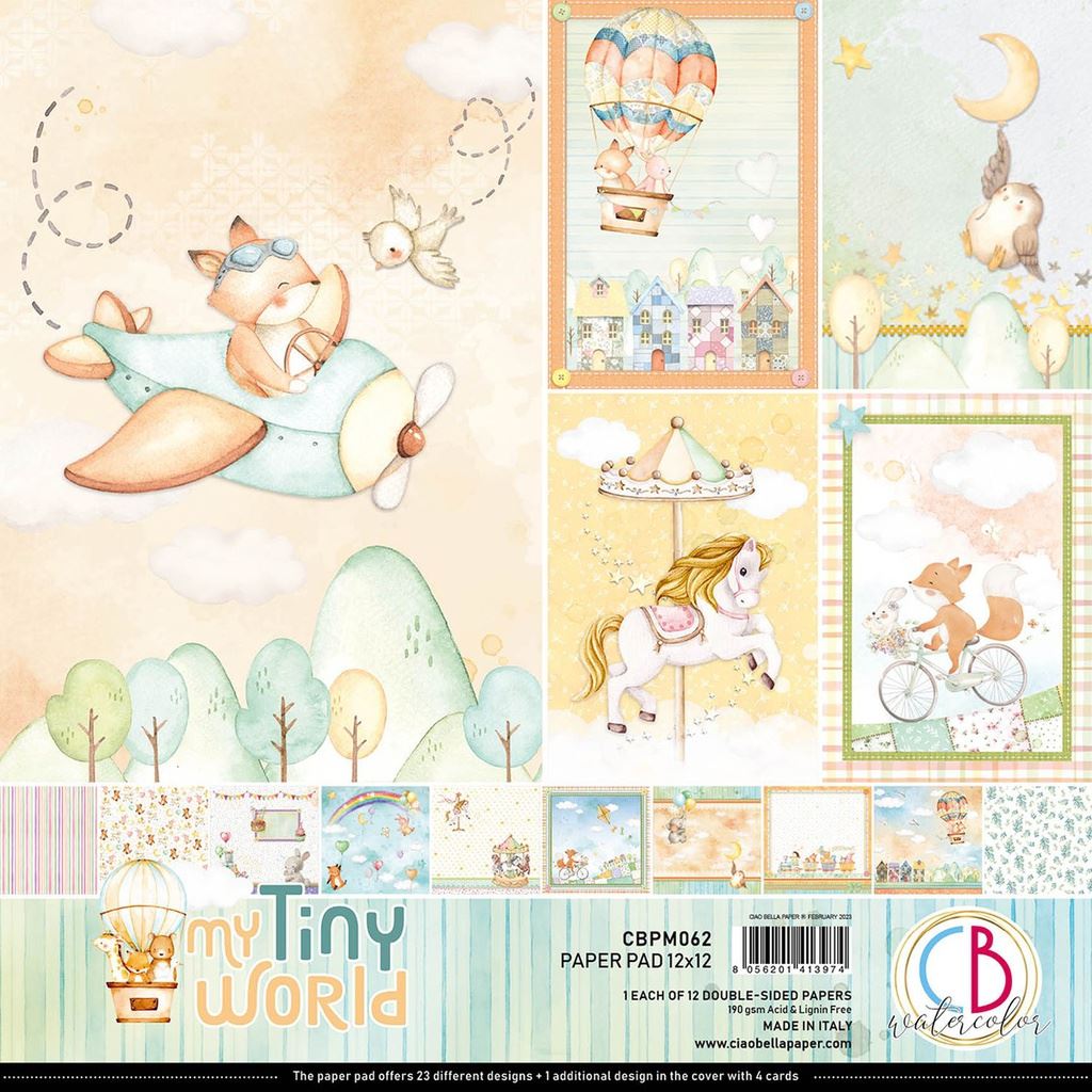 Ciao Bella My Tiny World 12inc x 12inc Paper Pad