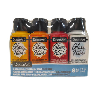 DecoArt Primary 6ct Value Pack Glass Paint