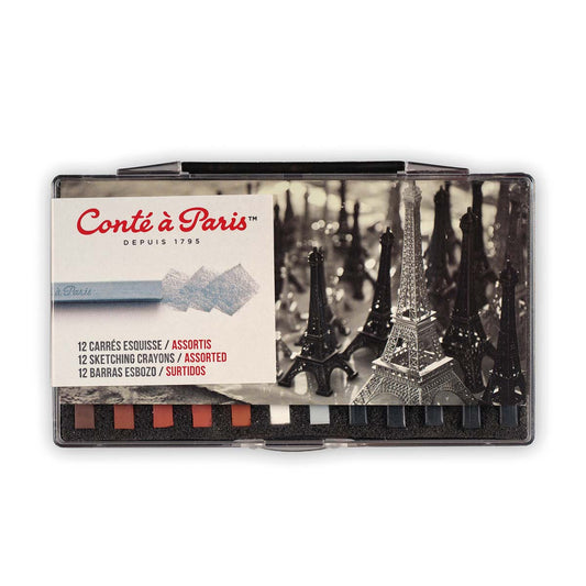 Conte - Sketching Carres- 12 Assorted