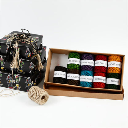 Natural Hemp, thickness 1-2 mm, assorted colours, 10x30 m