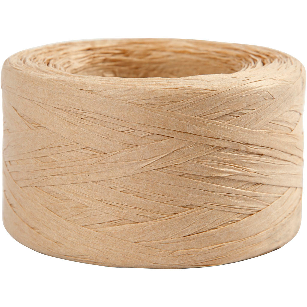 Paper Raffia Yarn, W: 7-8 mm - 100 m/ 1 roll