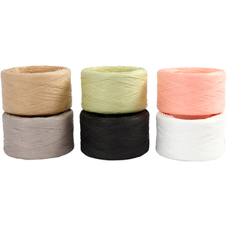 Paper Raffia Yarn, W: 7-8 mm - 100 m/ 1 roll