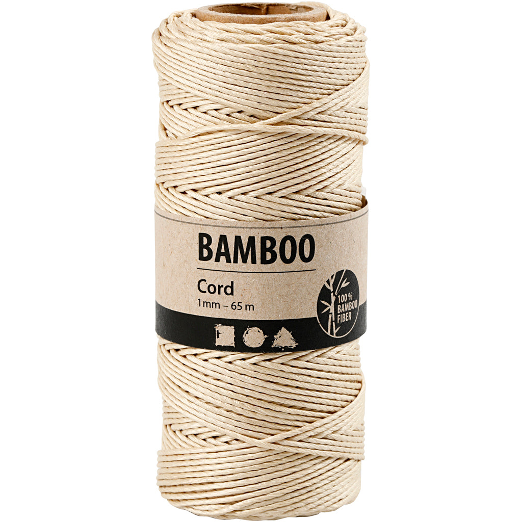 Bamboo Cord, thickness 1 mm, 65 m roll