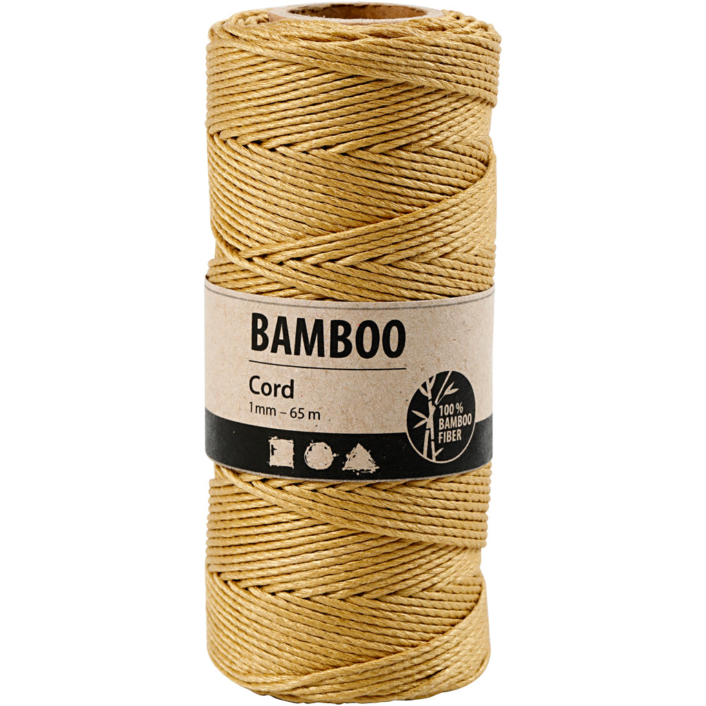 Bamboo Cord, thickness 1 mm, 65 m roll
