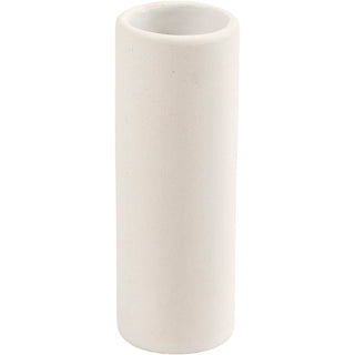 Vase, H: 11 cm, dia. 4 cm, white, 1 pc