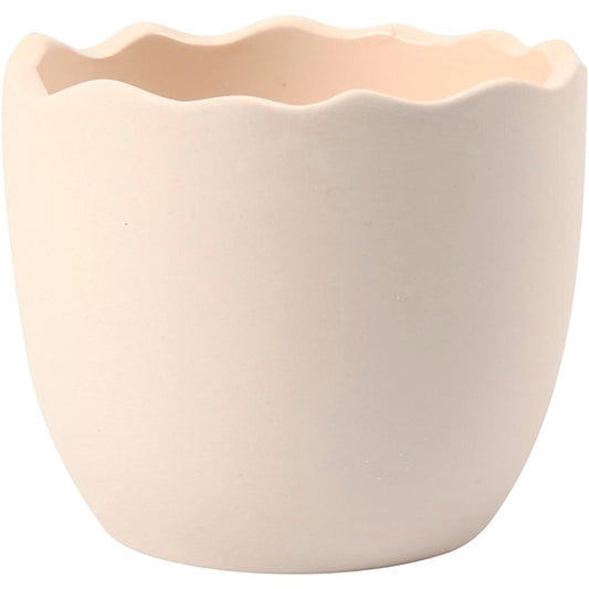 Egg Shell, H: 6,3 cm, dia. 7,5 cm, white, 24 pc/ 1 pack