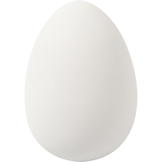Egg, H: 8 cm, dia. 5,5 cm, white, 8 pc/ 1 pack