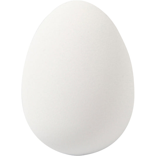 Egg, H: 4 cm, dia. 2,5 cm, white, 18 pc/ 1 pack