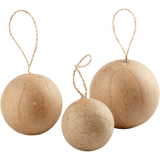 Christmas Ornaments, dia. 4+5+6 cm, 6 pc/ 1 pack