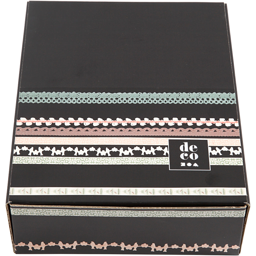 Decorative Ribbon, W: 10-15 mm, 48x2 m