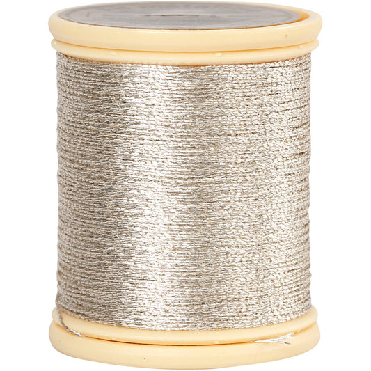 DMC Metallic Thread, thickness 0,36 mm, silver, 40 m/ 1 roll