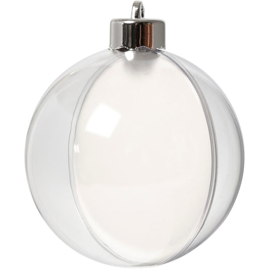 Baubles to Decorate, dia. 8 cm, transparent, 5 pc/ 1 pack