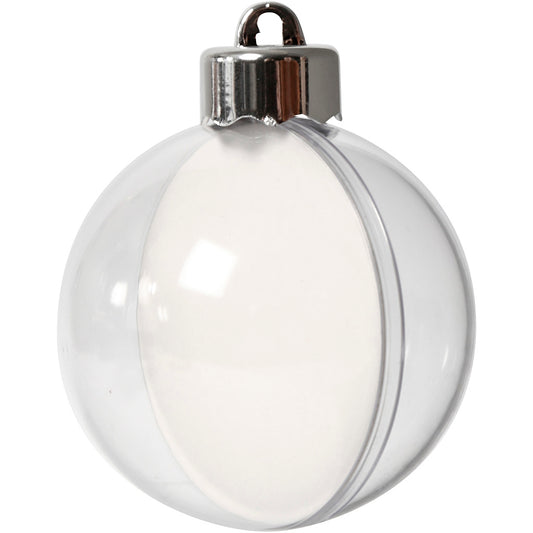 Baubles to Decorate, dia. 6 cm, transparent, 8 pc/ 1 pack