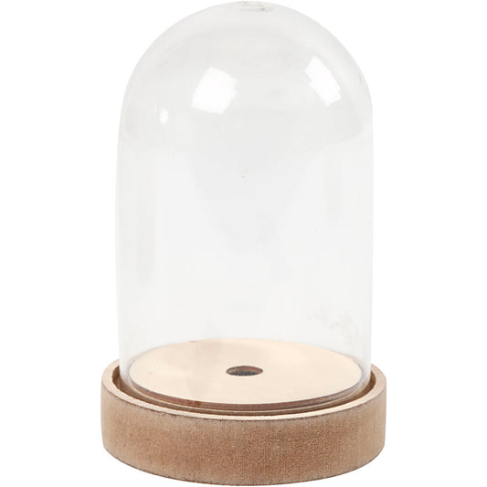 Bell on a Wooden Stand, H: 12,5 cm, dia. 8 cm, 1 pack