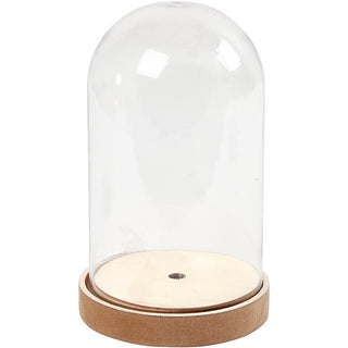 Bell on a Wooden Stand, H: 18 cm, dia. 11 cm, 1 pack