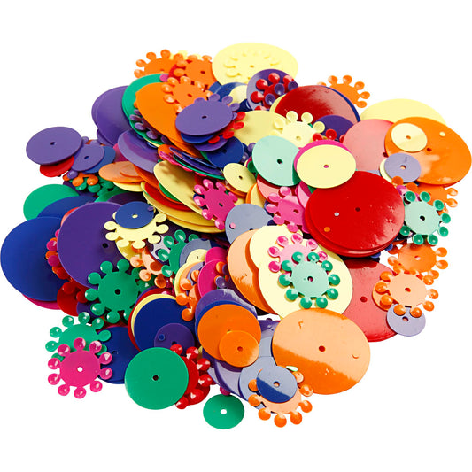 Creativ Assortment of Round Sequins in Different Designs
