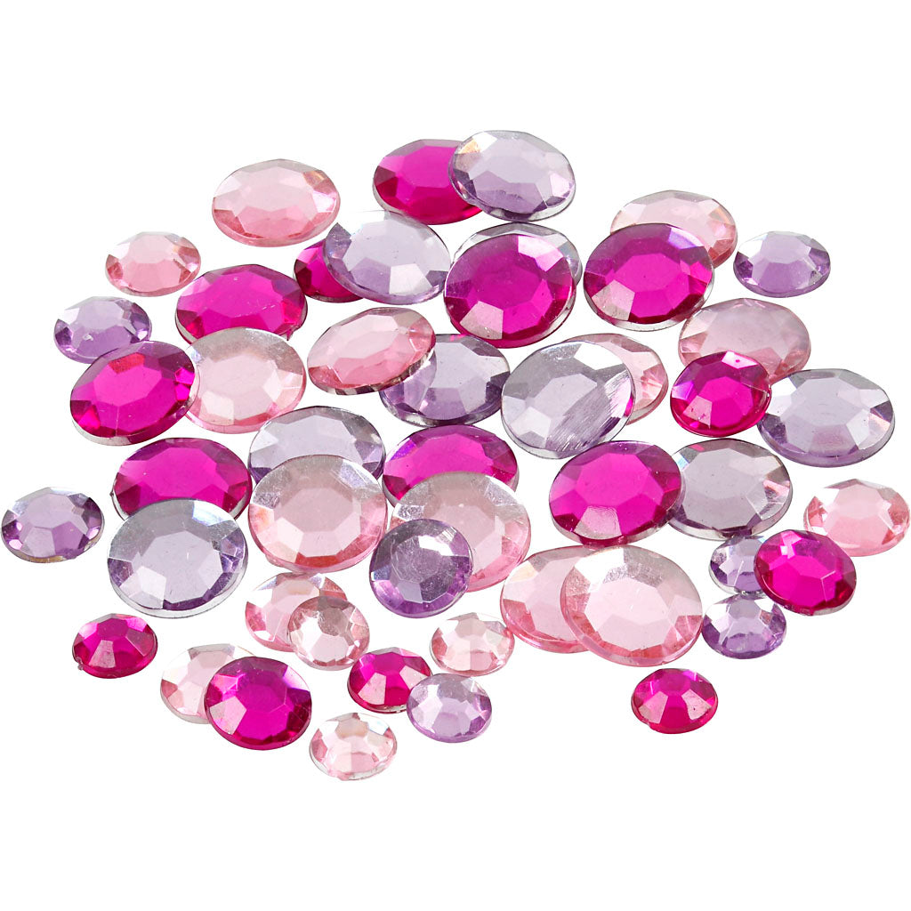 Creativ Assorted Rhinestones with Beveled Edges and Flat Back