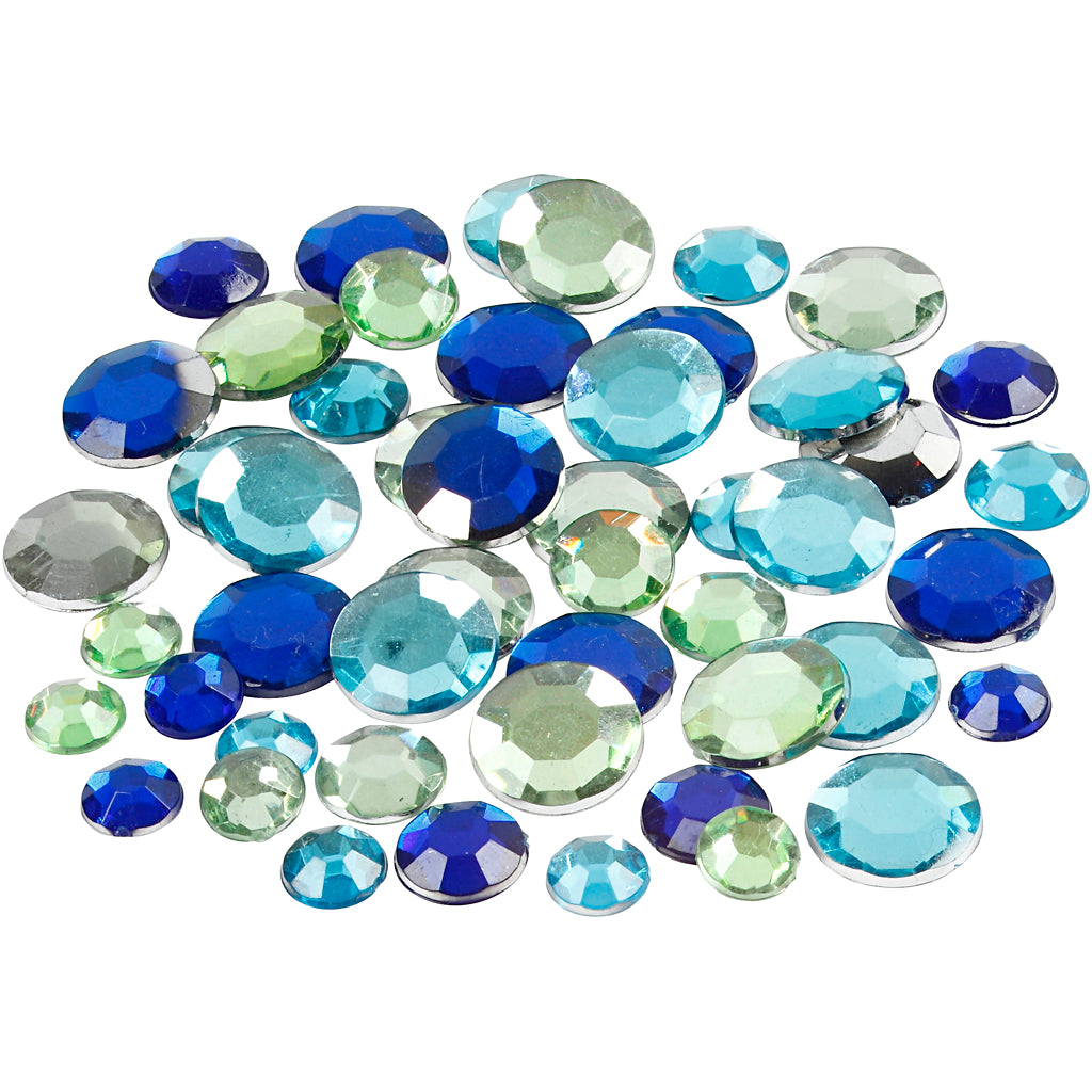 Creativ Assorted Rhinestones with Beveled Edges and Flat Back