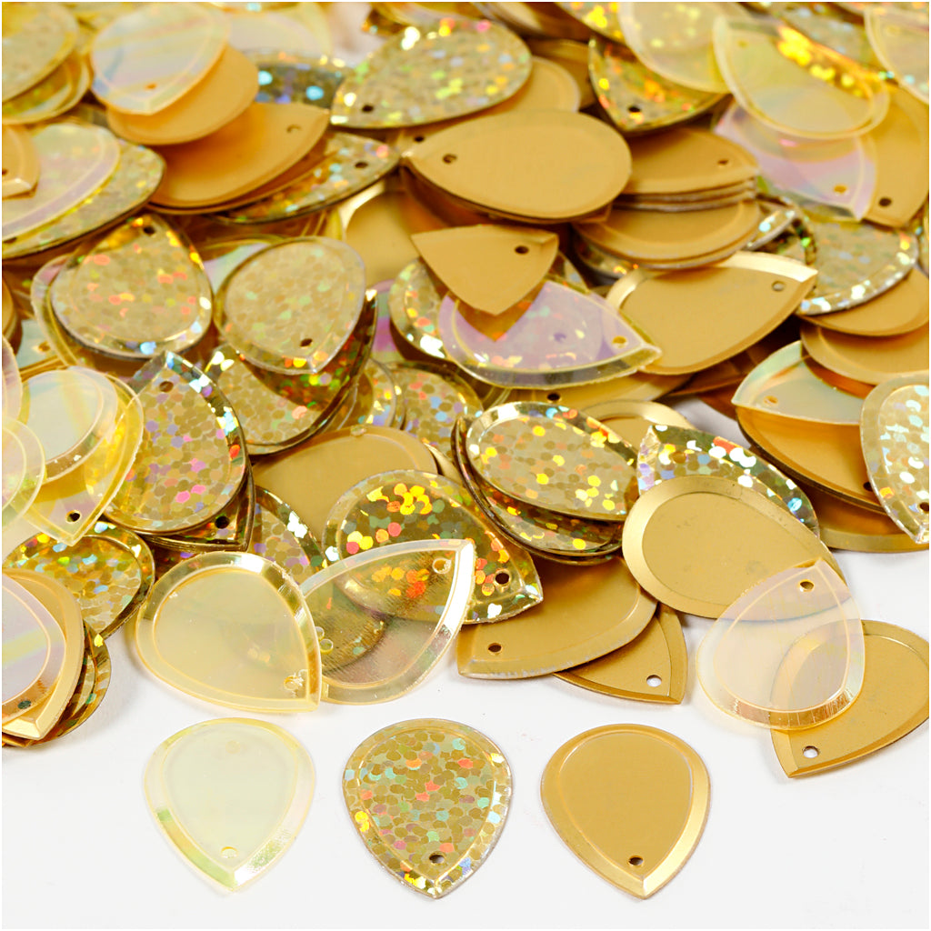 Creativ Mix of Drop-Shaped Sequins with Hole
