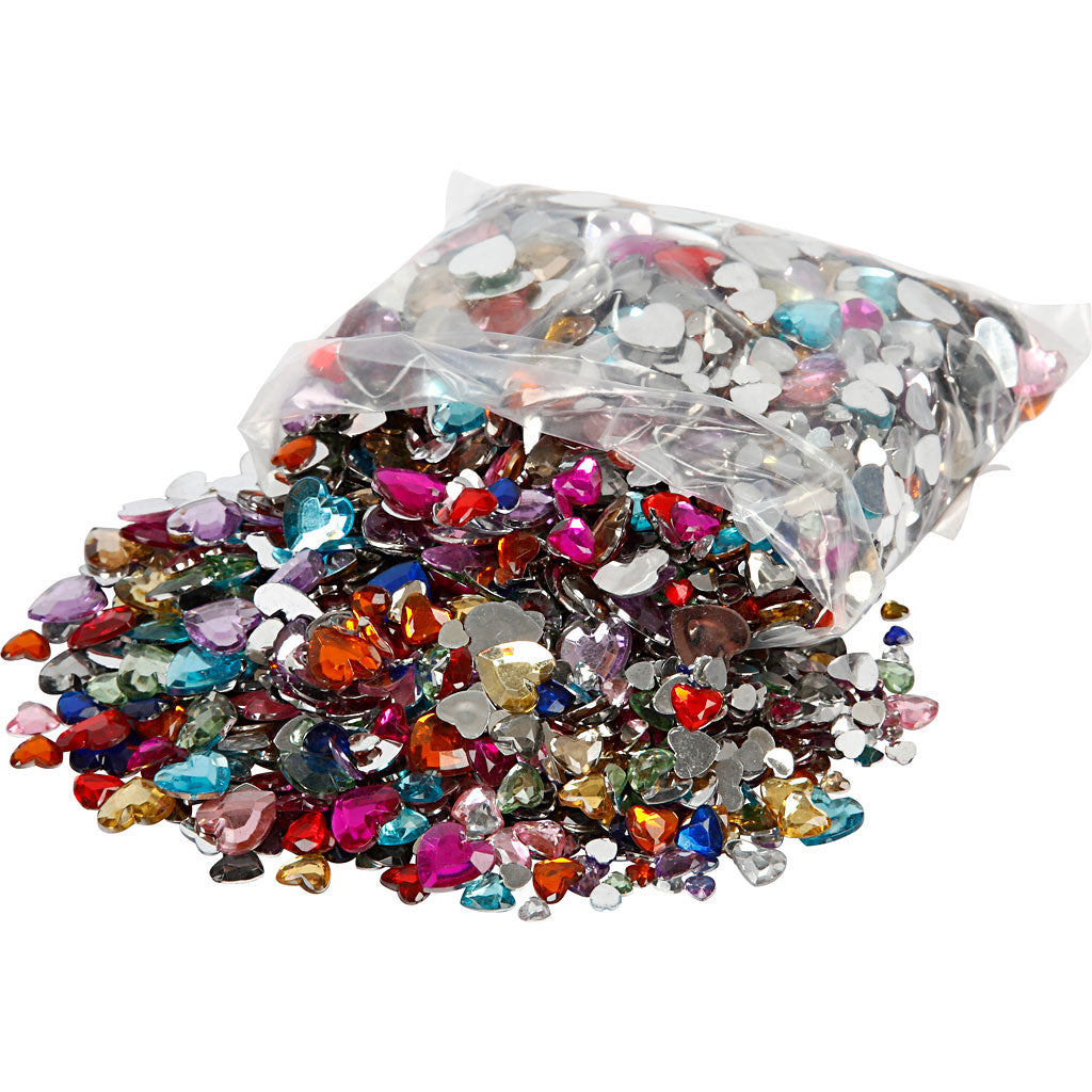 Creativ Assorted Rhinestones with Beveled Edges and Flat Back