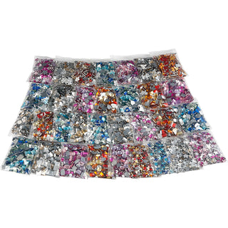 Creativ Faceted Rhinestones with Flat Back – Assorted Colours (6–16 mm)