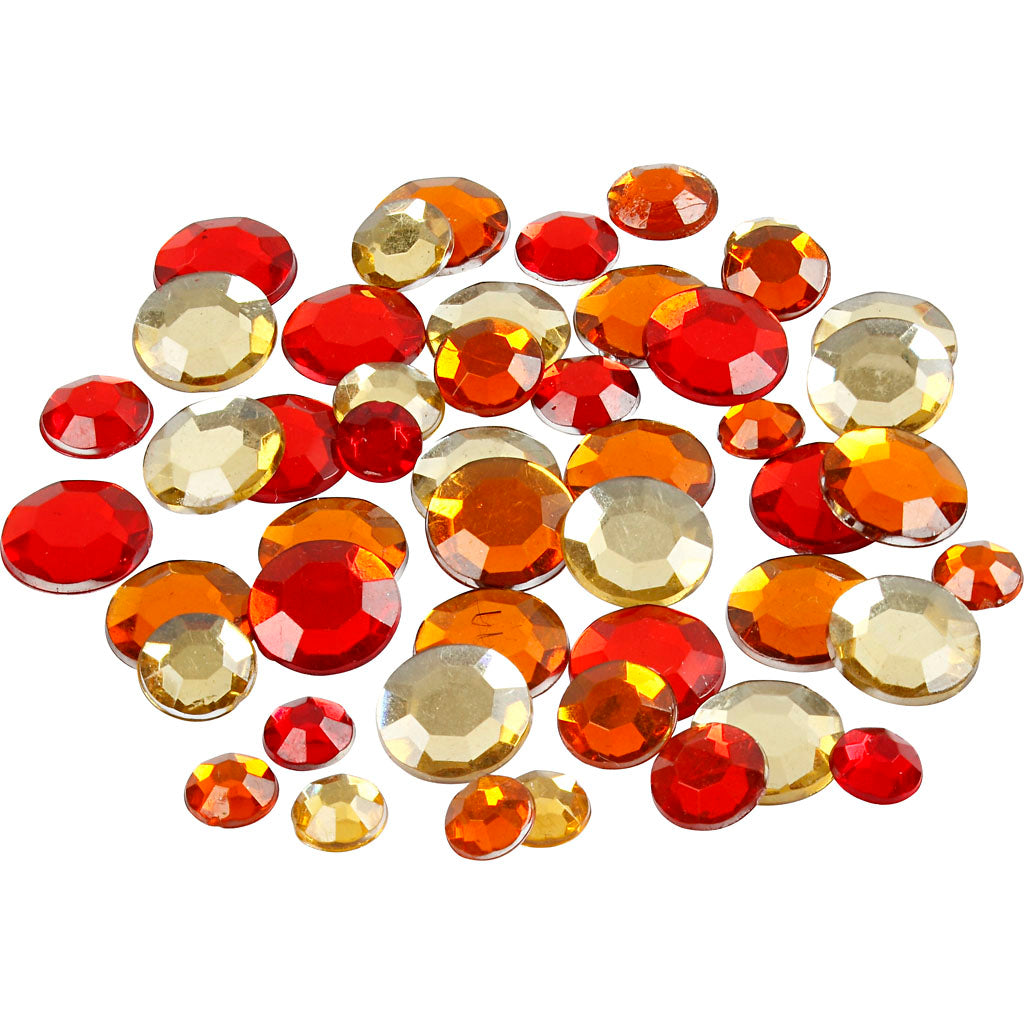 Creativ Assorted Rhinestones with Beveled Edges and Flat Back