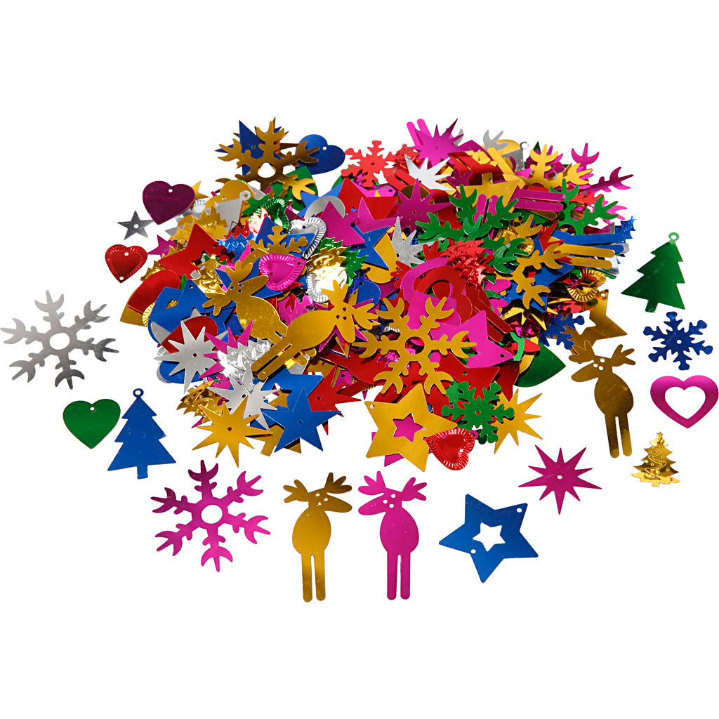 Creativ Assortment of Sequins in Various Shapes and Colours