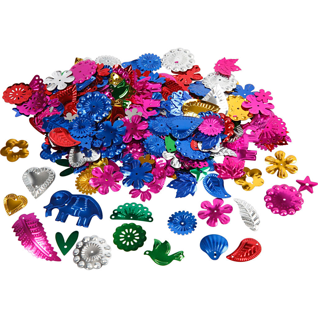 Creativ Assortment of Sequins in Various Shapes and Colours
