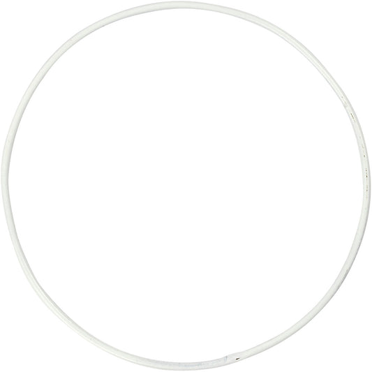 Metal Wire Ring, dia. 10 cm, thickness 2 mm, white, 10 pc/ 1 pack