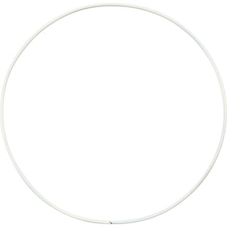 Metal Wire Ring, dia. 10 cm, thickness 2 mm, white, 10 pc/ 1 pack