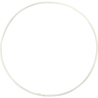 Metal Wire Ring, dia. 10 cm, thickness 2 mm, white, 10 pc/ 1 pack