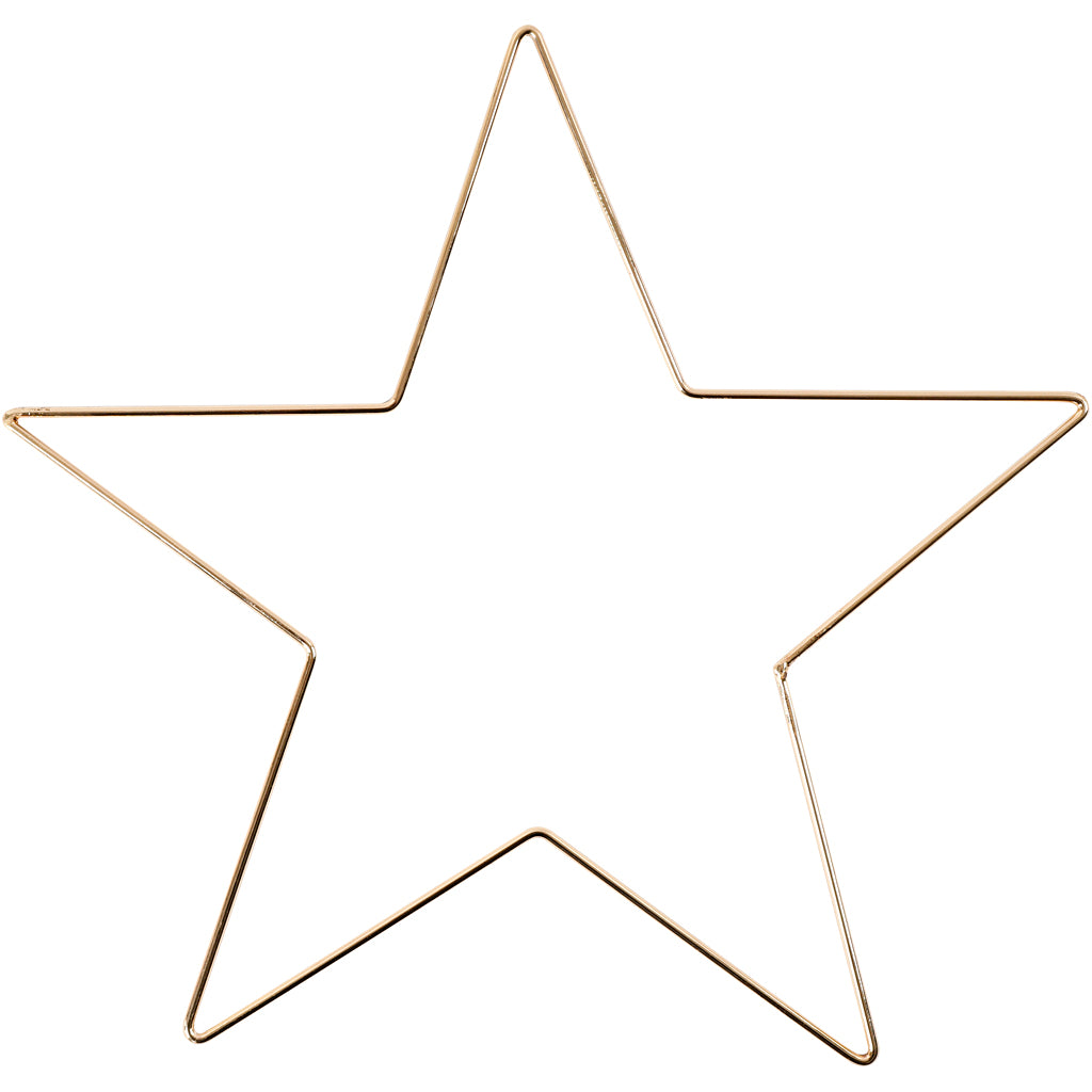 Star ornament, dia. 30 cm, thickness 3 mm, gold, 1 pc