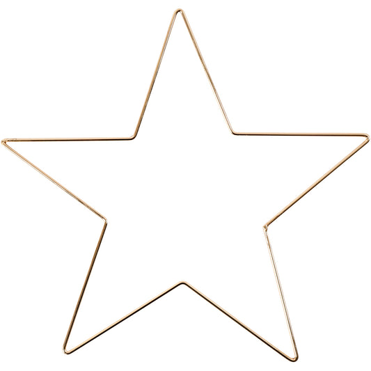 Star ornament, dia. 30 cm, thickness 3 mm, gold, 1 pc