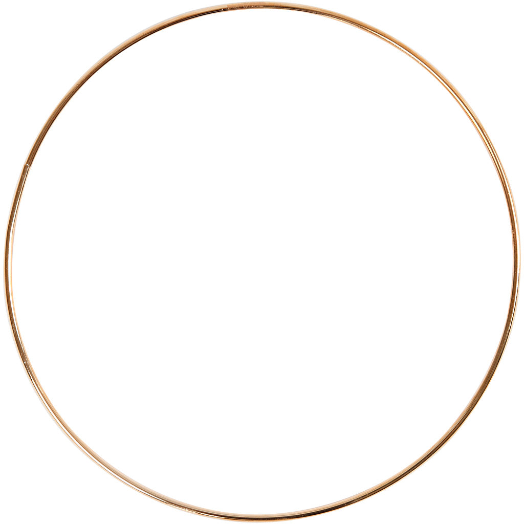 Metal Wire Ring, dia. 10 cm, thickness 2 mm, white, 10 pc/ 1 pack