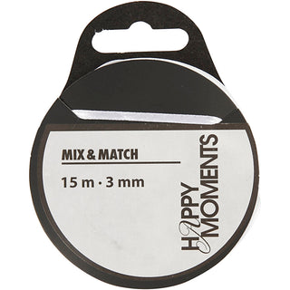 Satin Ribbon, W: 3 mm x 15m roll