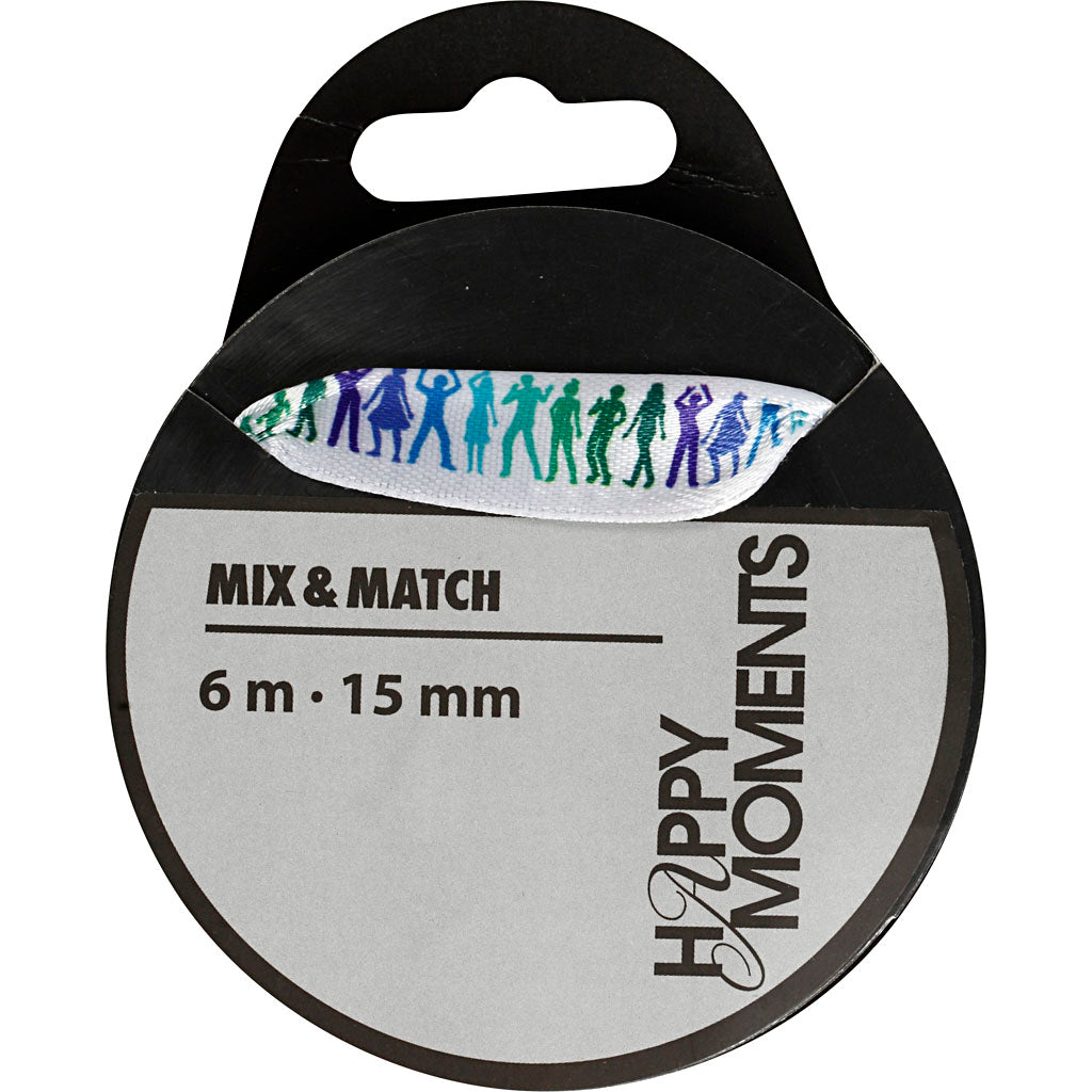 Creativ Satin Ribbon with Various Colour Print