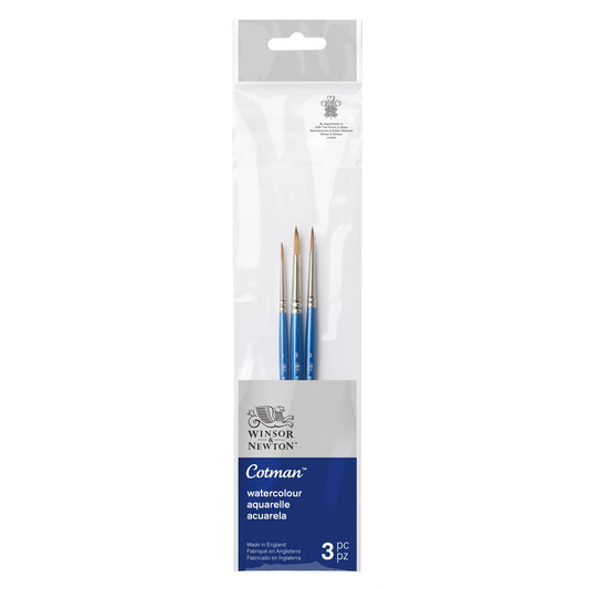 Winsor & Newton Cotman Brush Short Handle V1 - Set of 3