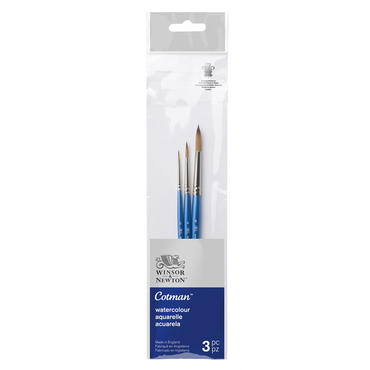 Winsor & Newton Cotman Brush Short Handle V2 - Set of 3