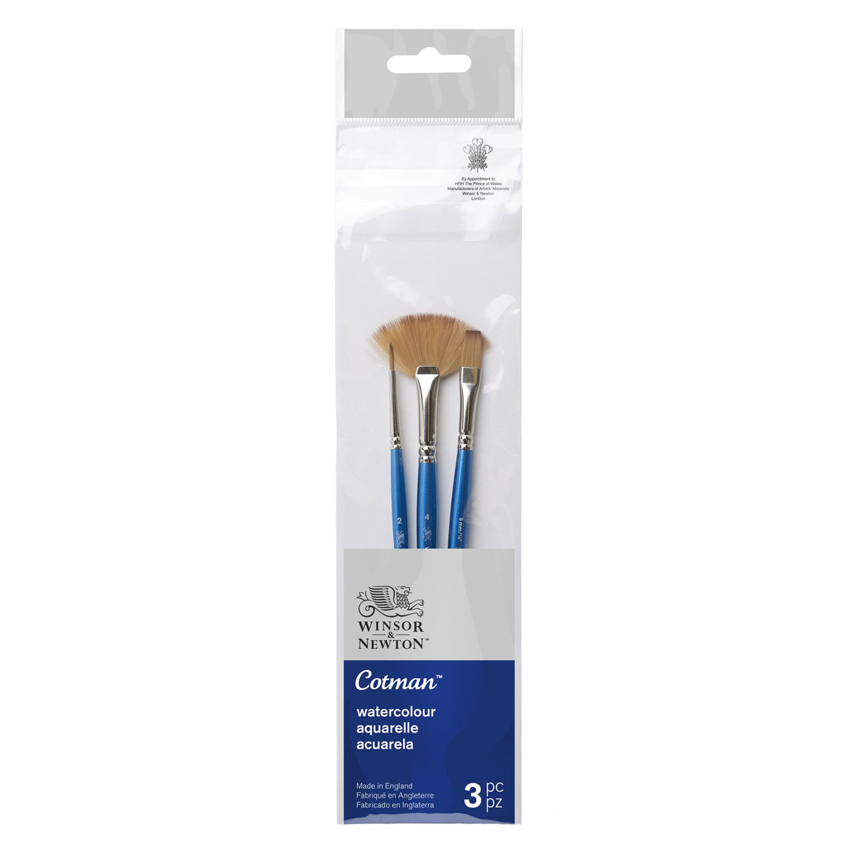 Winsor & Newton Cotman Brush Short Handle V3 - Set of 3