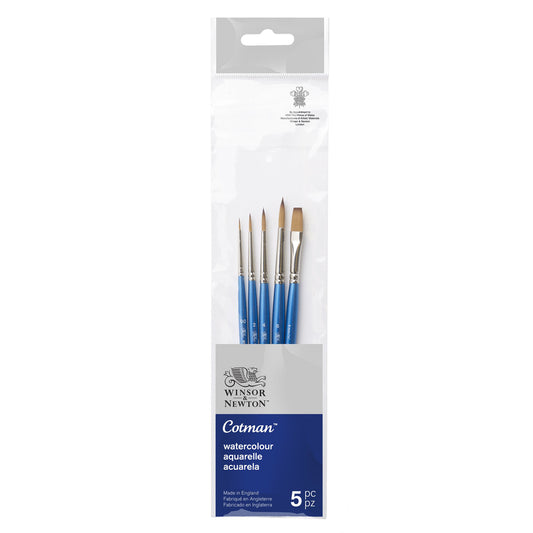 Winsor & Newton Cotman Brush Short Handle V1 - Set of 5