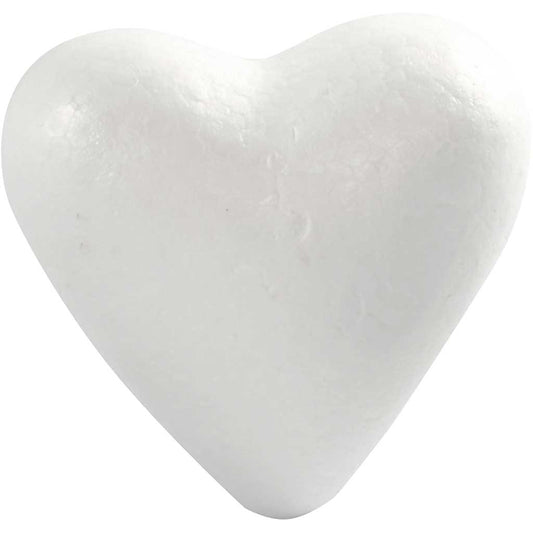 Heart, H: 11 cm, D. 5 cm, W: 11,5 cm, white, 25 pc/ 1 pack