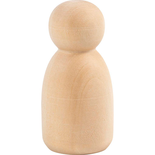 Wooden Figure Body, Oval, H: 6 cm, 5 pc/ 1 pack