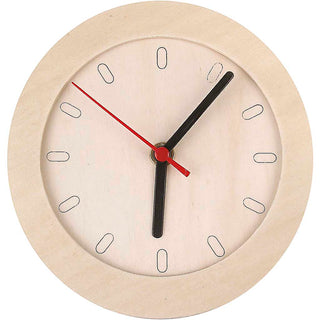 Watch With Wooden Frame, dia. 15 cm, 1 pc