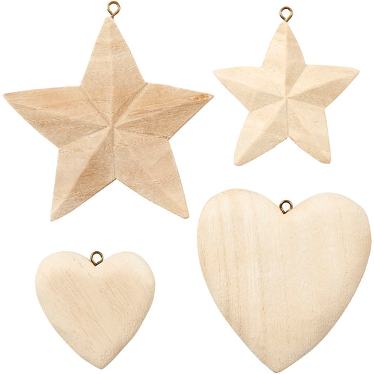 Hearts & Stars, 4 pc/ 1 pack