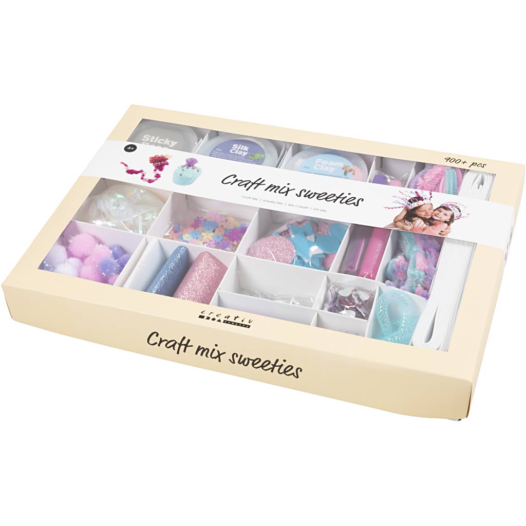 Craft Mix, Sweeties, pastel colours, 1 pack