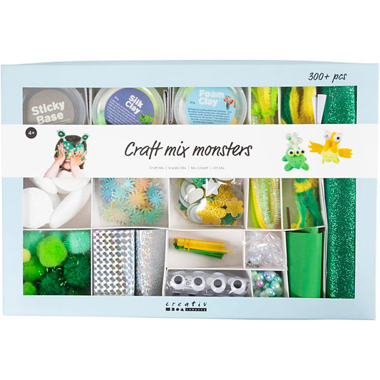 Craft Mix, Monsters, assorted colours, 1 pack