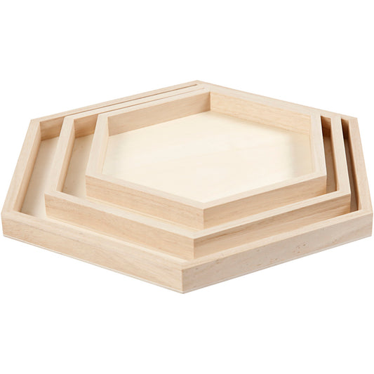 Trays, dia. 21+26+31 cm, 3 pc/ 1 set